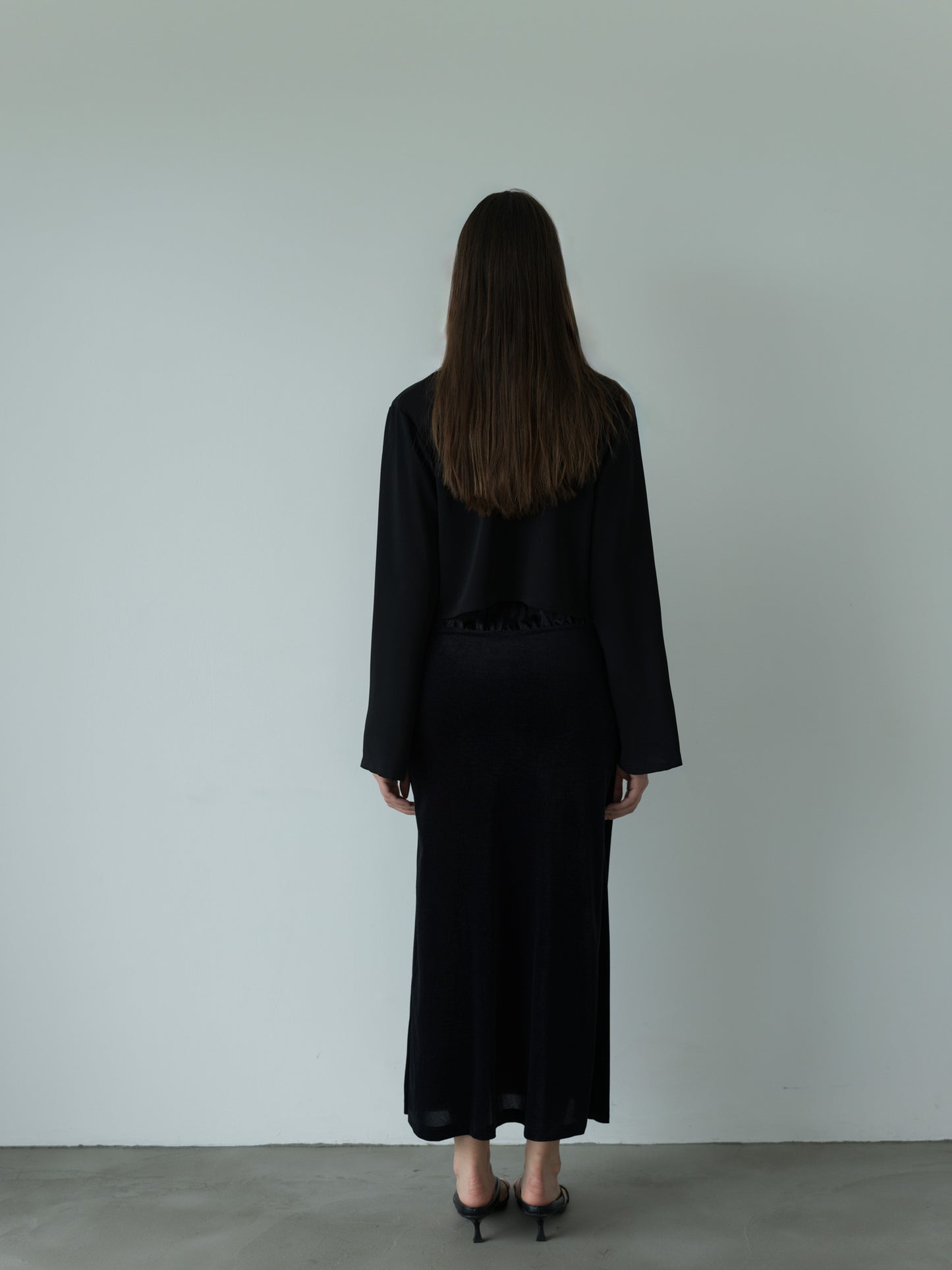 2way vareuse blouse -black-