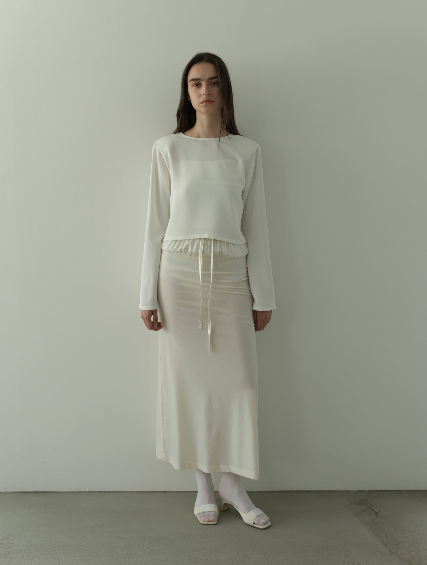 2way vareuse blouse -white-