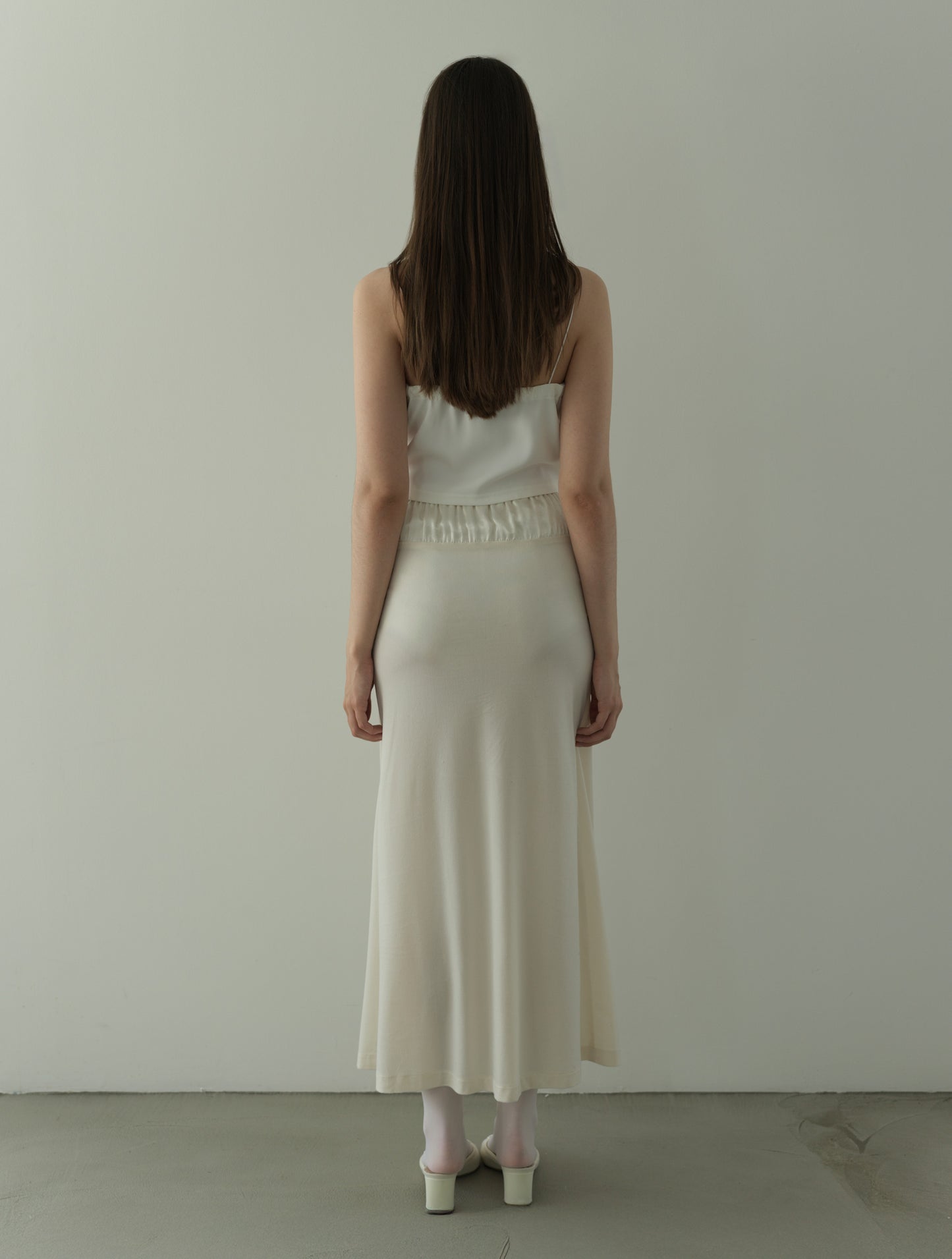 bustier camisole -white-