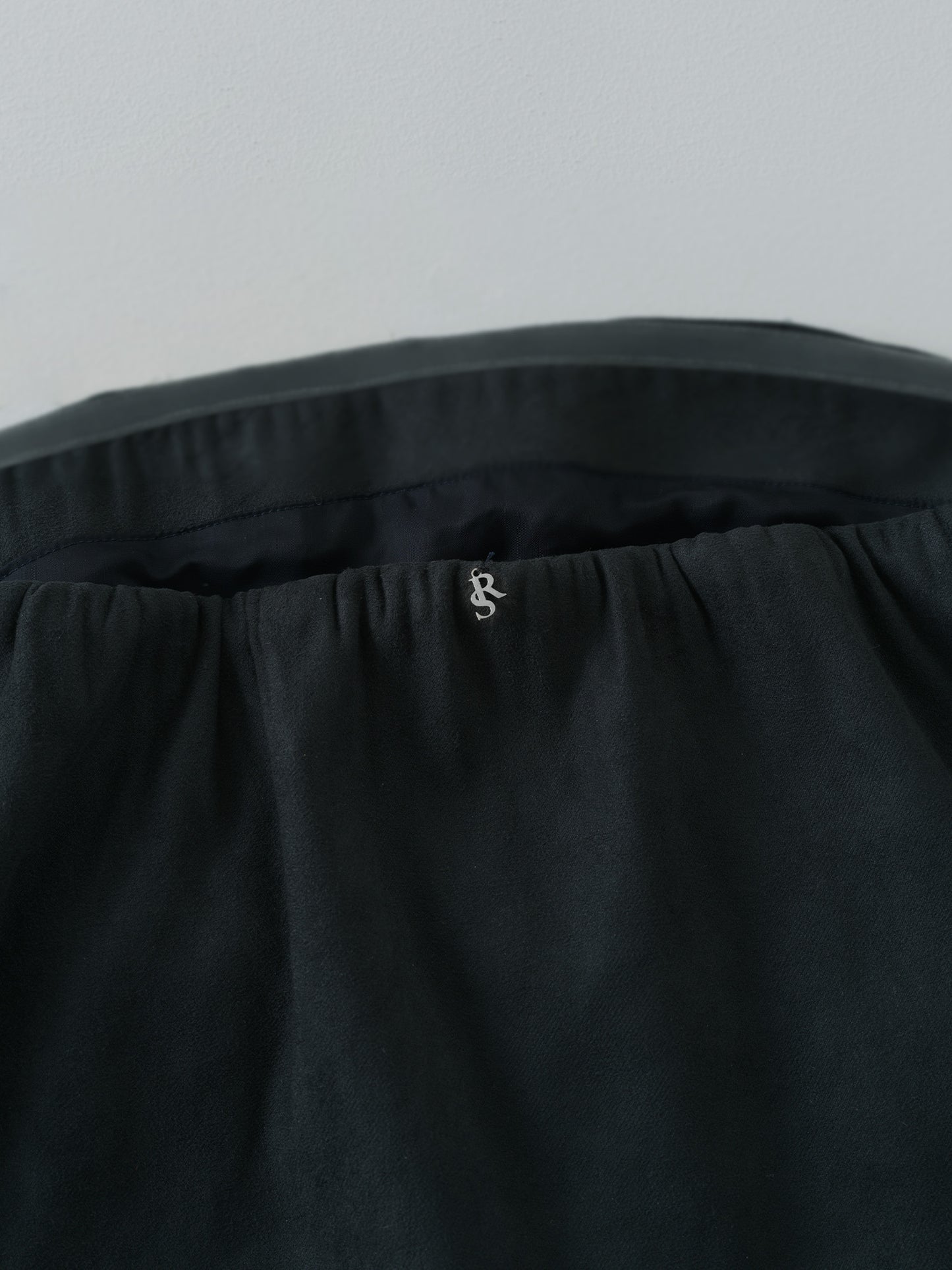 suede balloon bustier-NAVY