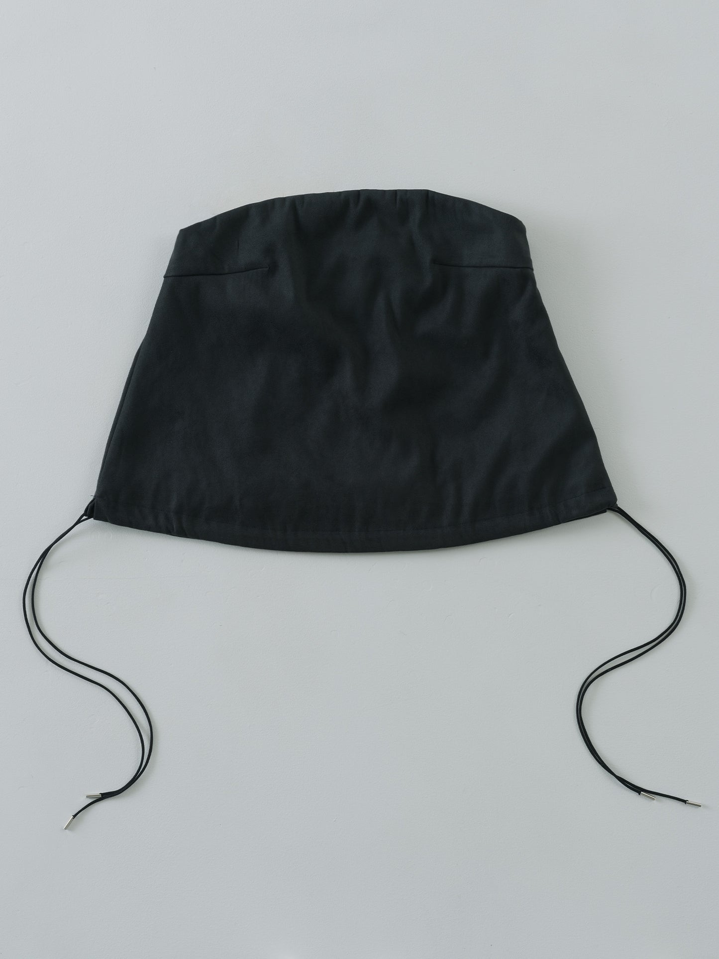 suede balloon bustier-NAVY