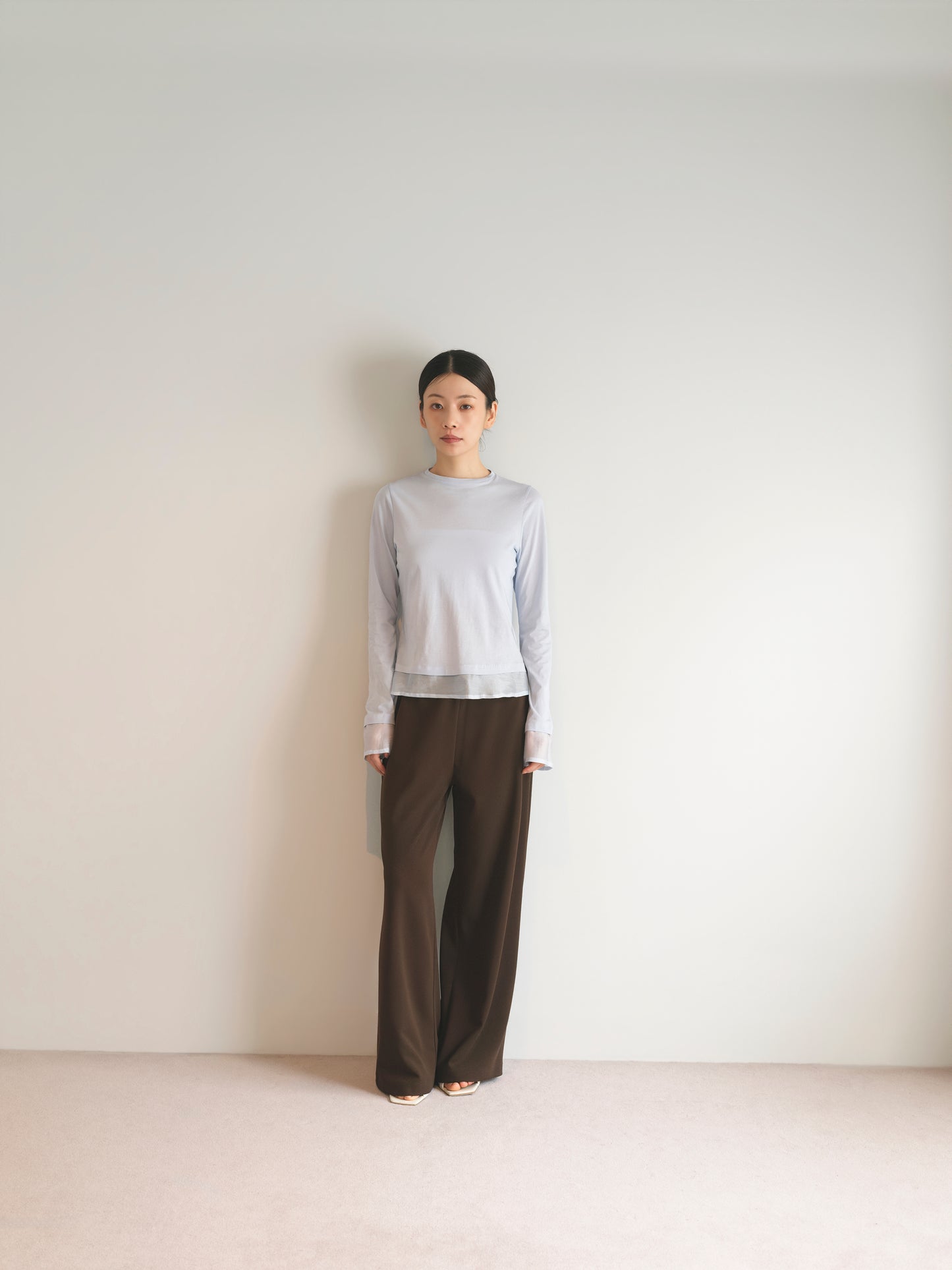 Quiet Sheer Top -Blue-