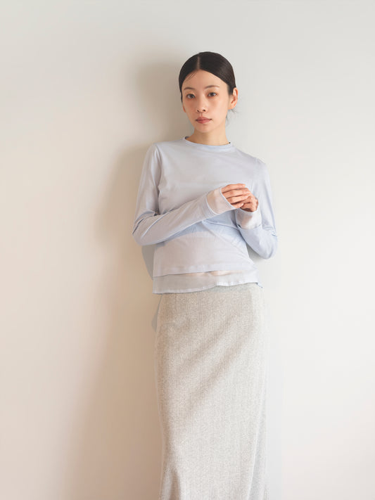 Quiet Sheer Top -Blue-