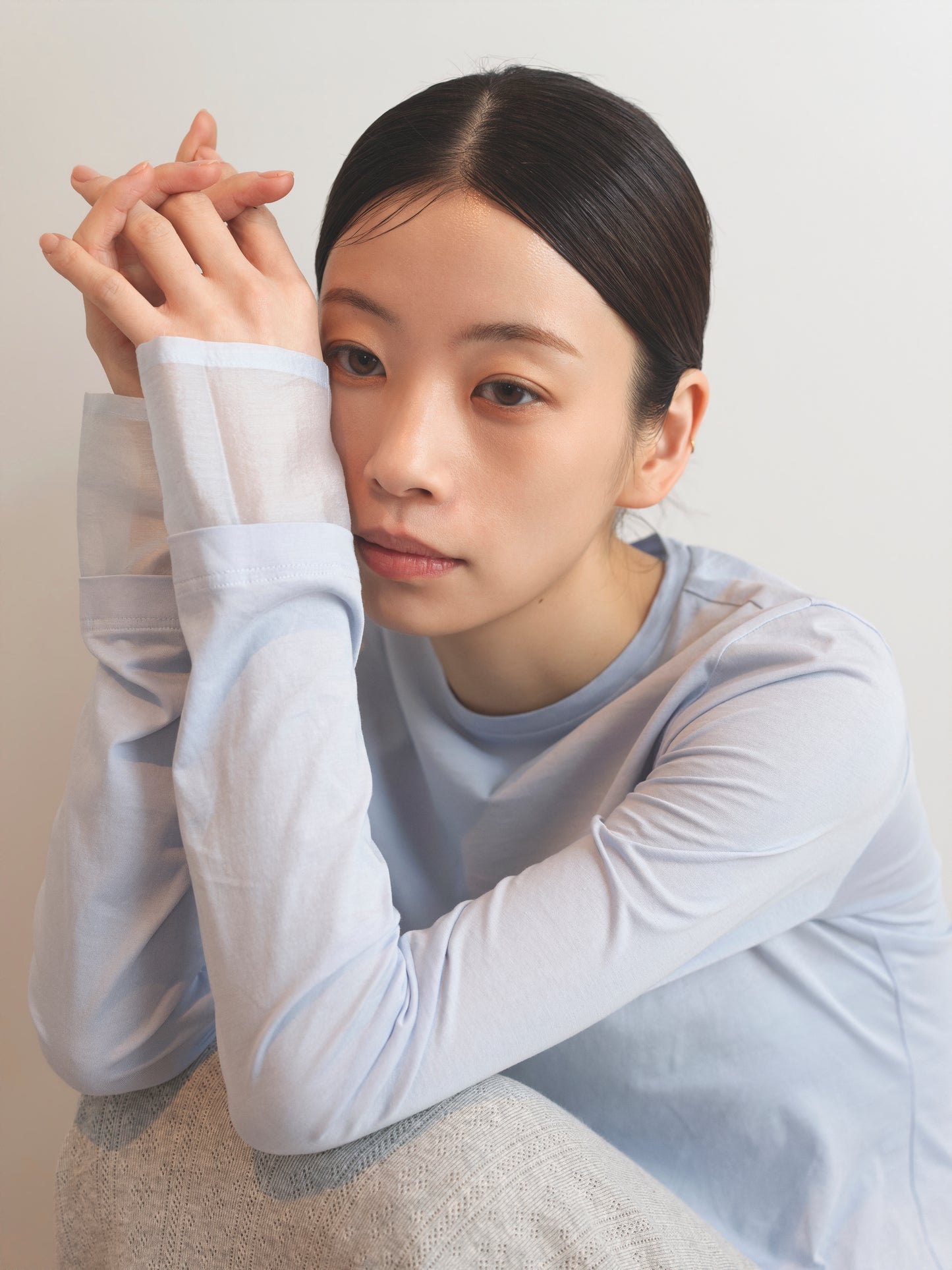 Quiet Sheer Top -Blue-