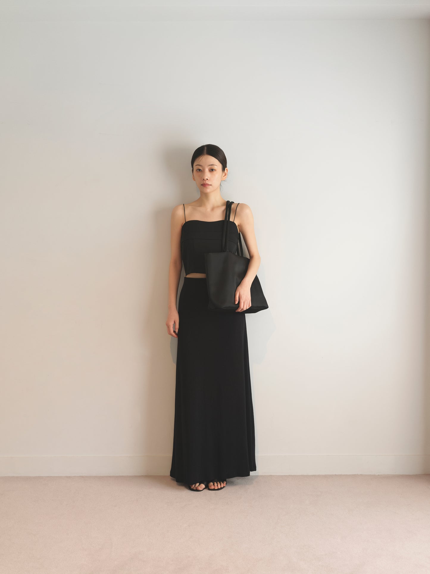 【Pre-order】Satin Tote Bag -Black-
