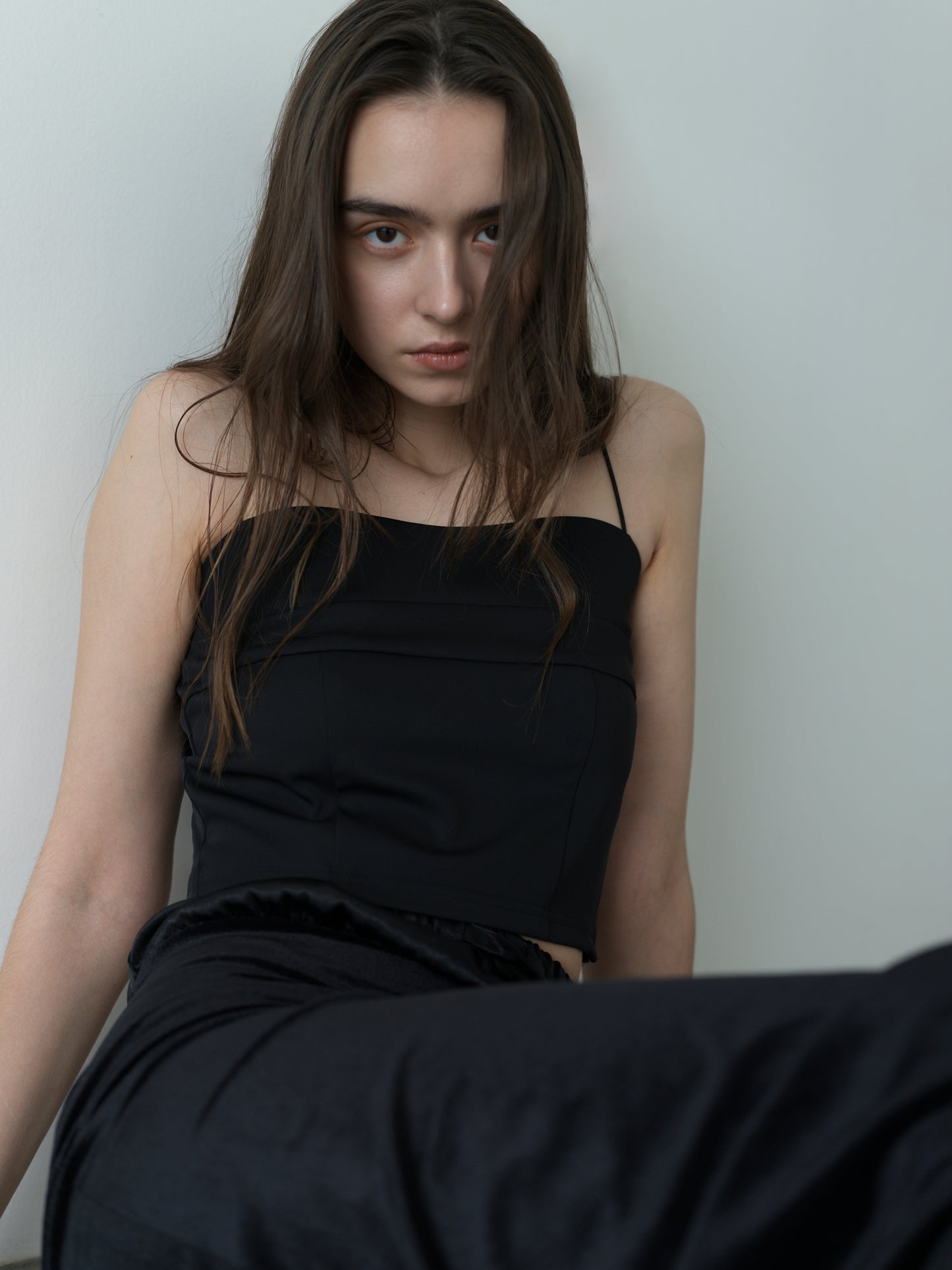 bustier camisole -black-