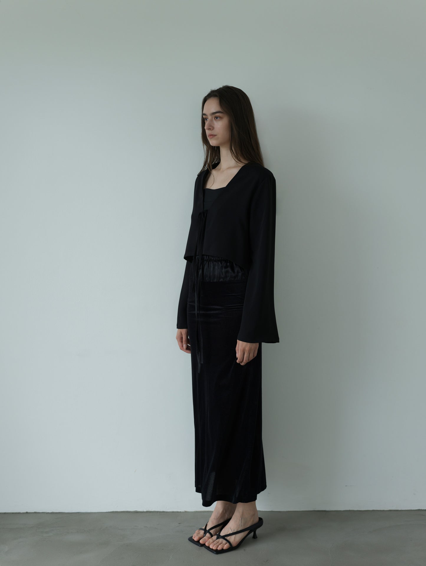 2way vareuse blouse -black-