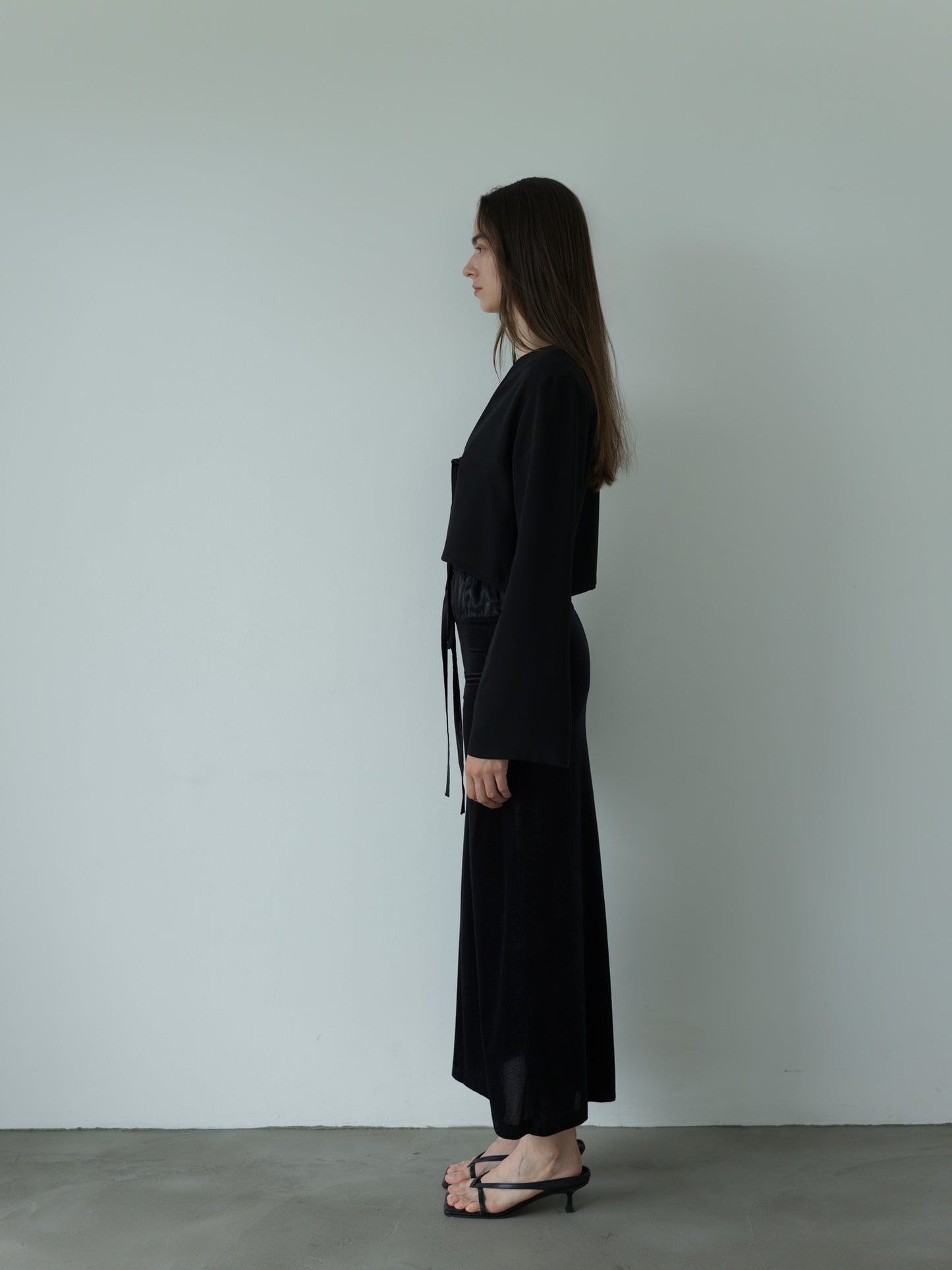 2way vareuse blouse -black-