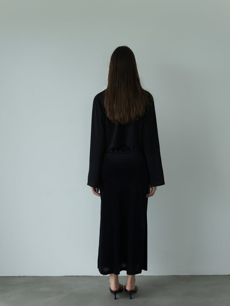 2way vareuse blouse -black-