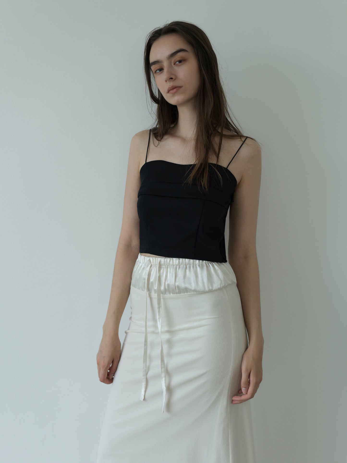 bustier camisole -black-