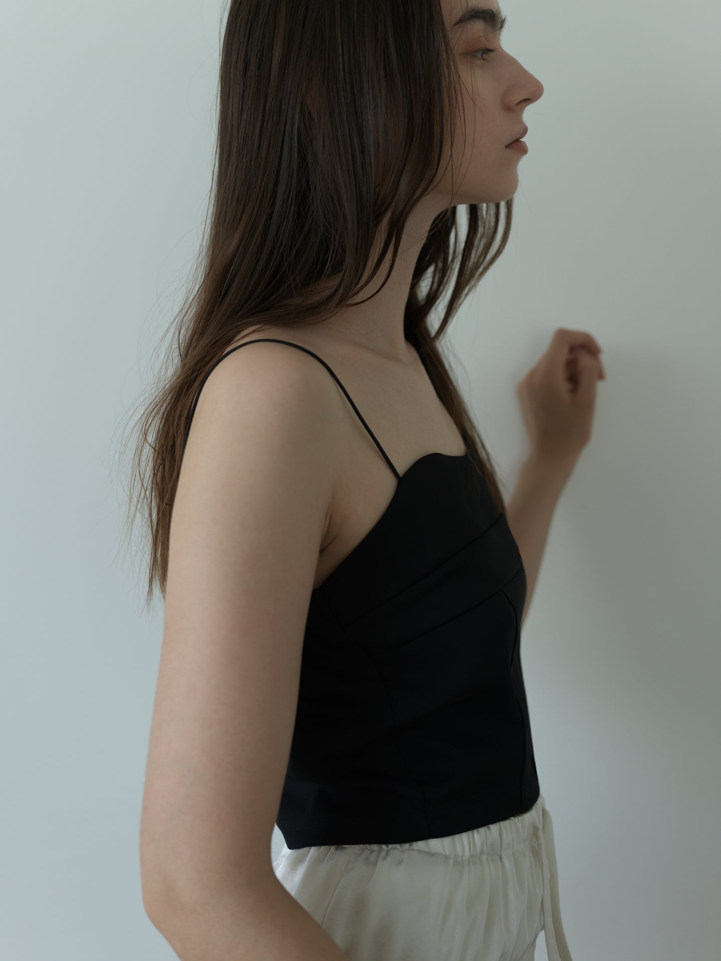 bustier camisole -black-