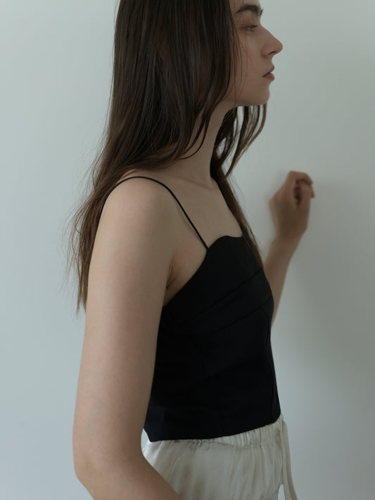 bustier camisole -black-