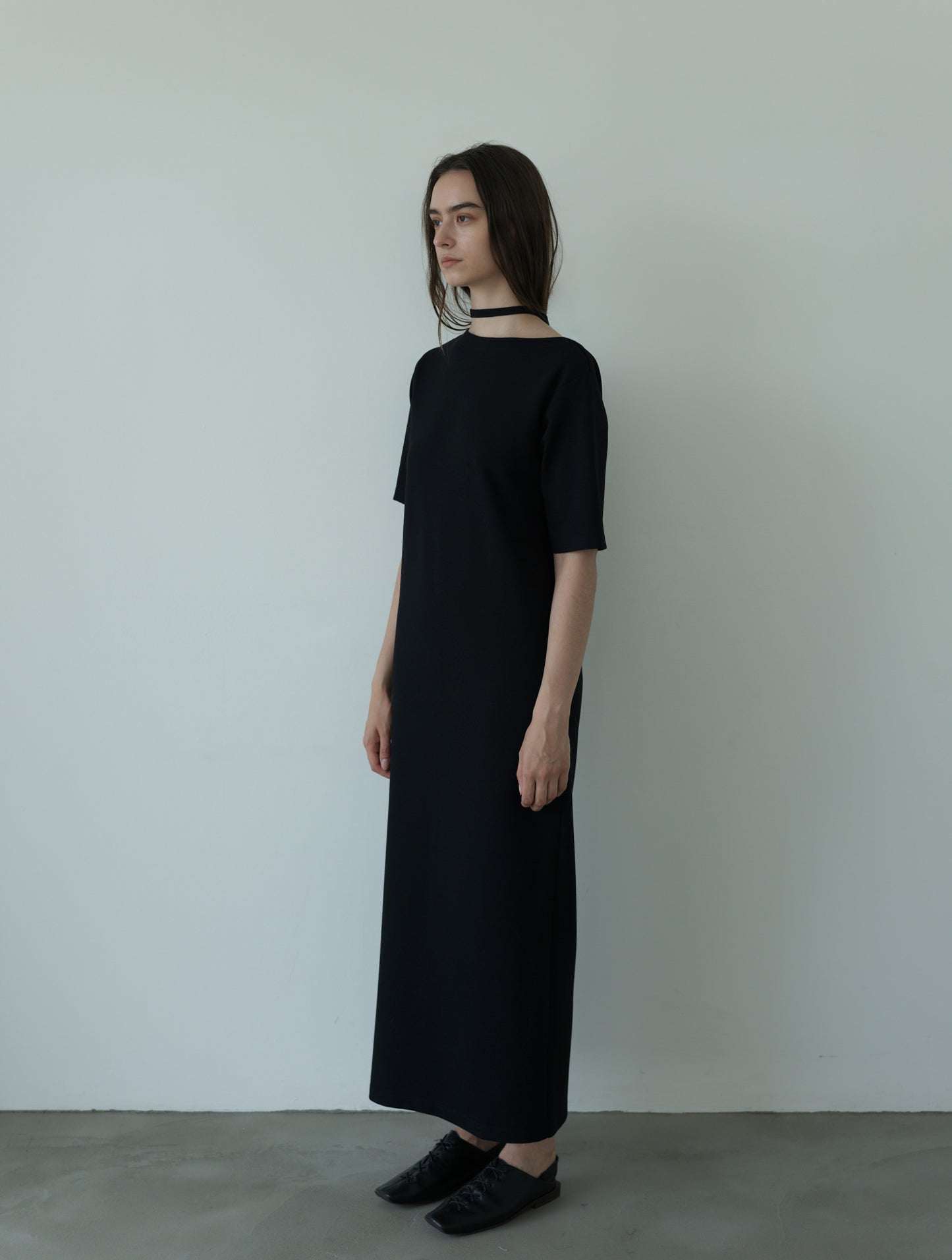 liry choker dress -black-