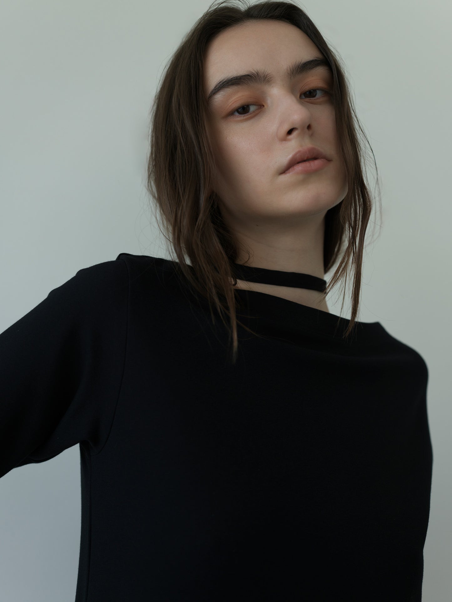 liry choker dress -black-