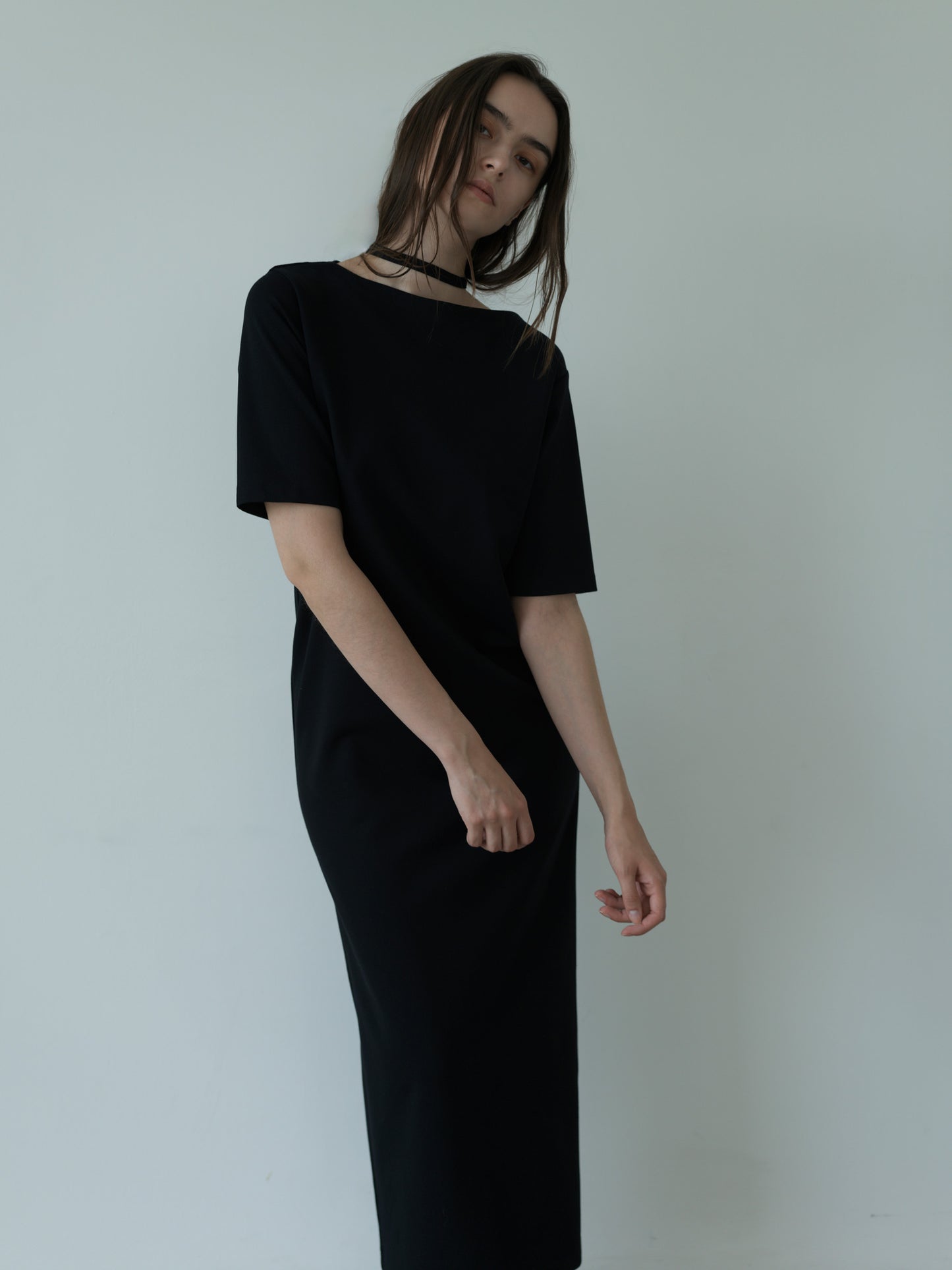 liry choker dress -black-
