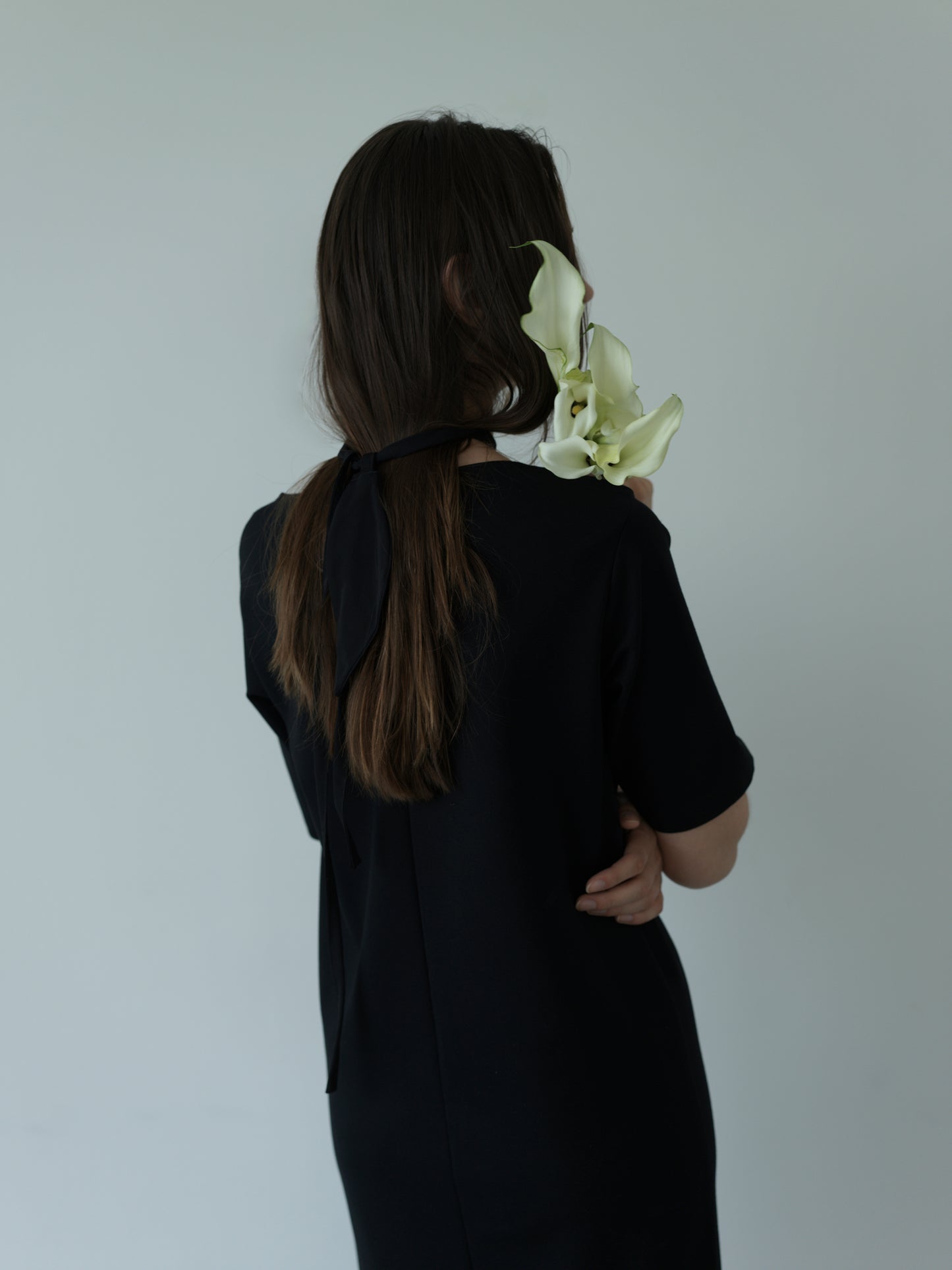 liry choker dress -black-