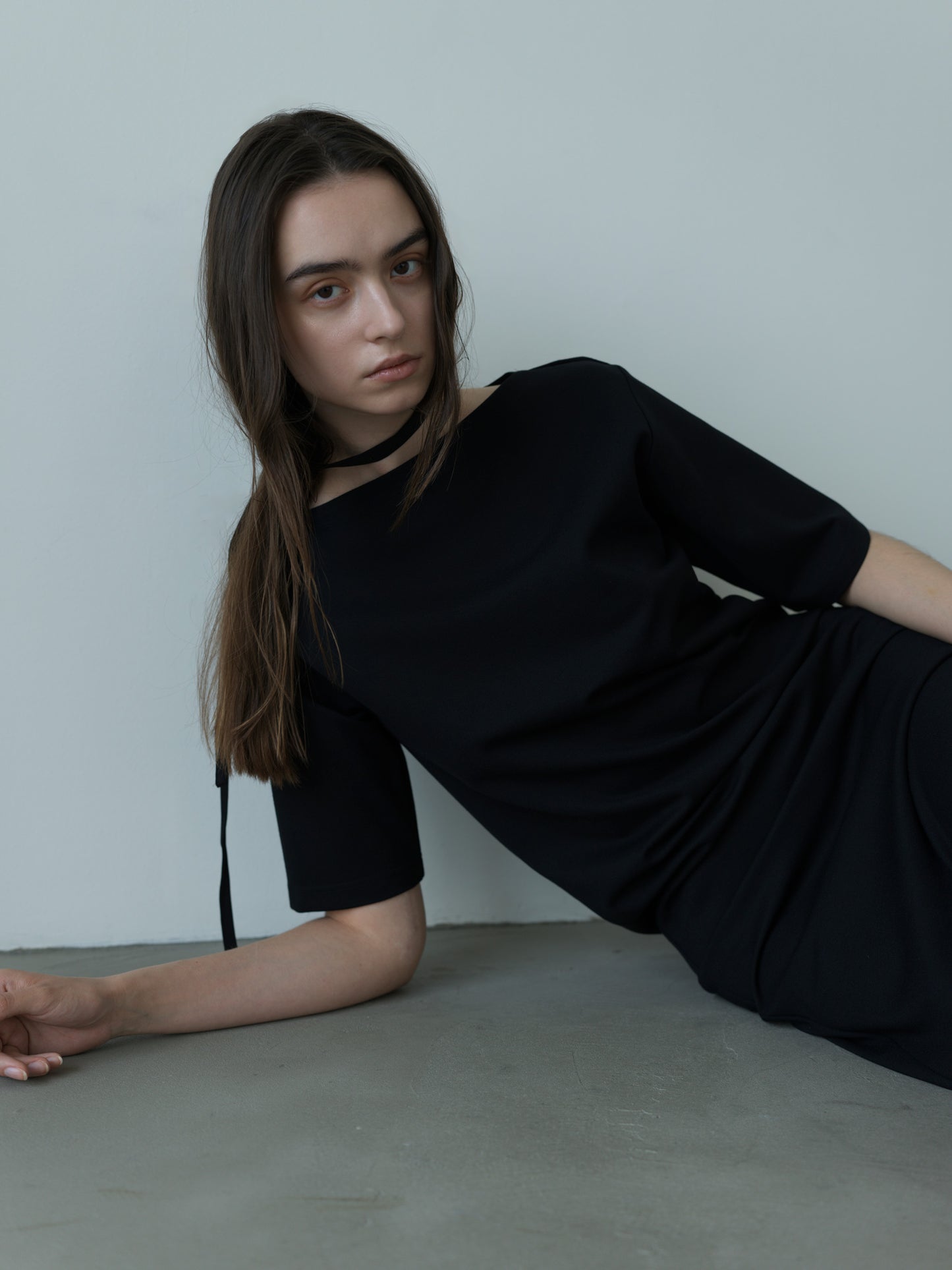 liry choker dress -black-