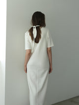 liry choker dress -white-