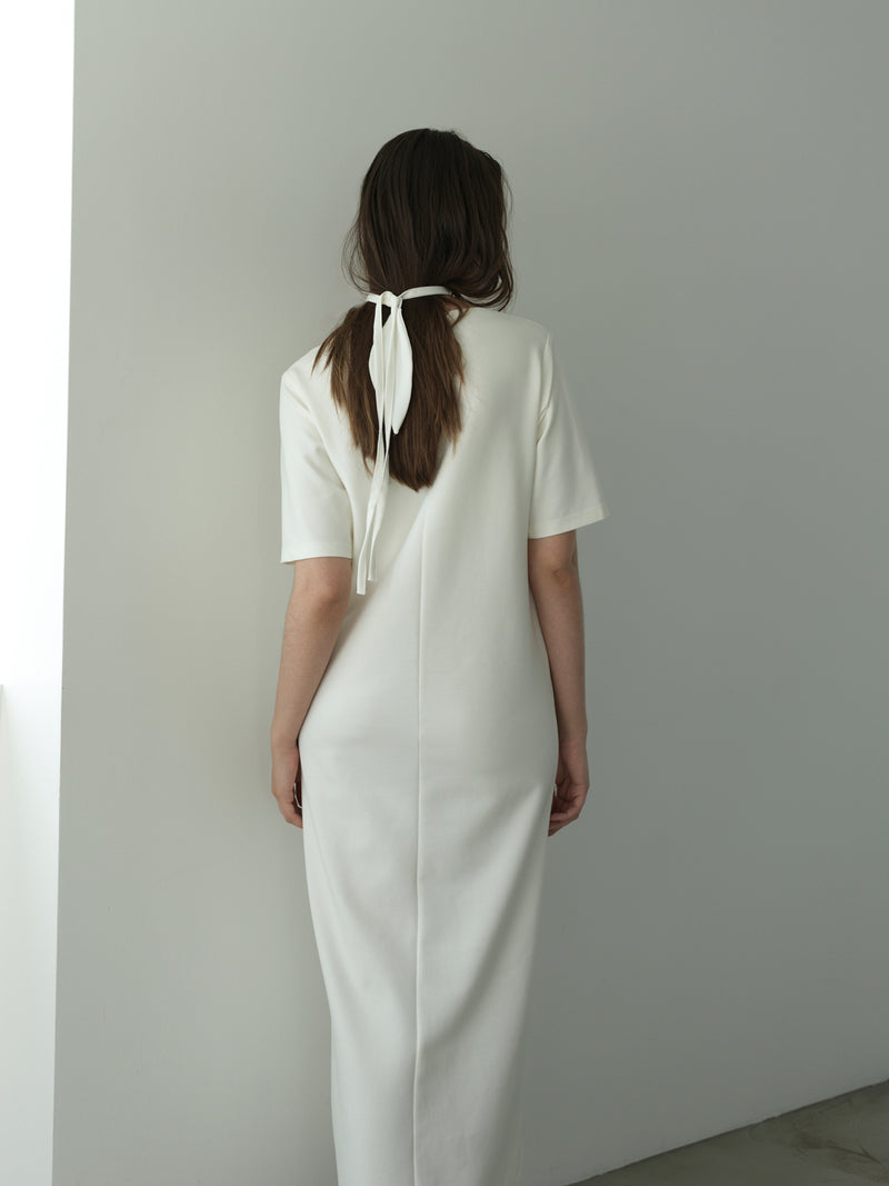 liry choker dress -white-