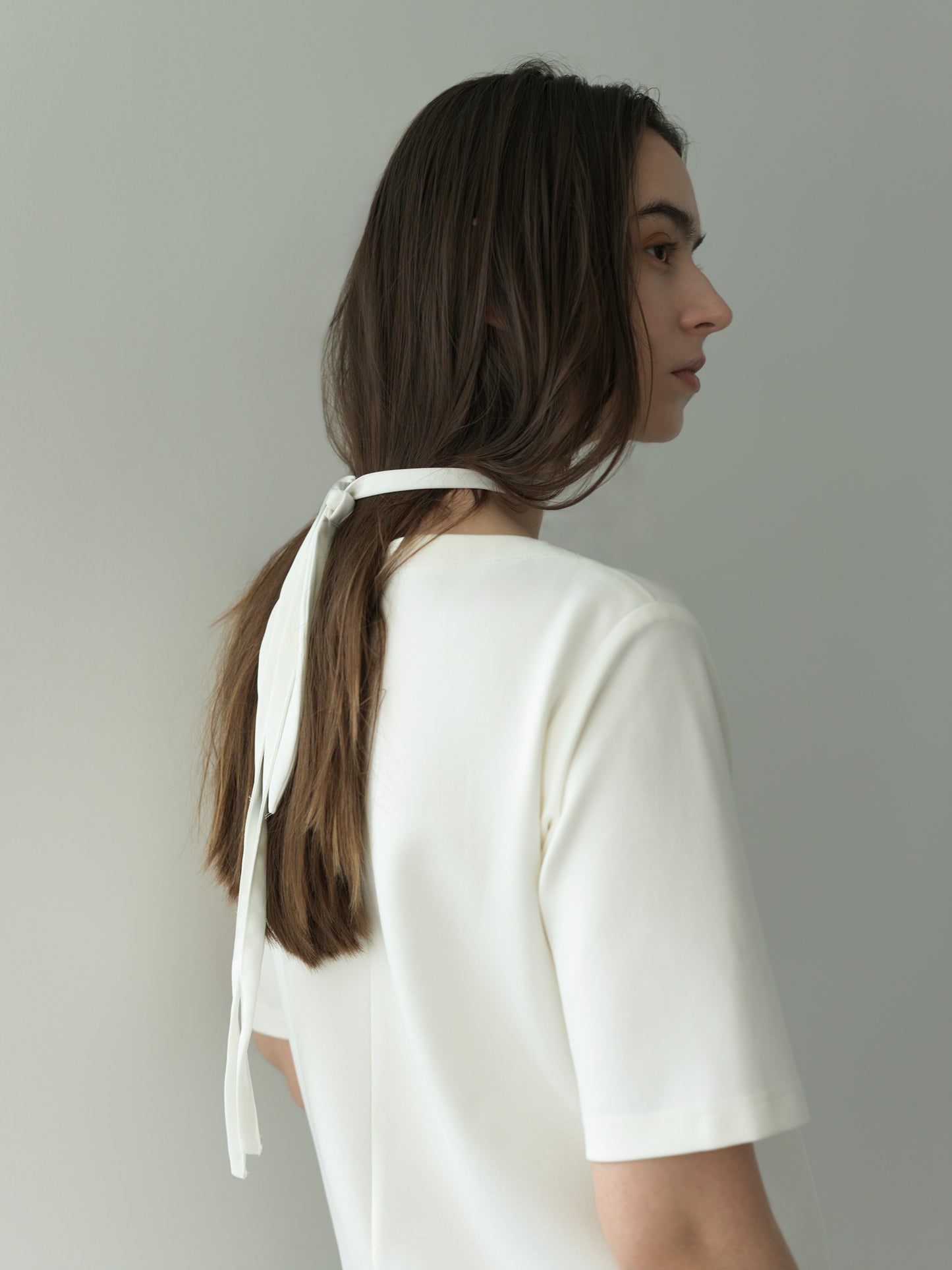 liry choker dress -white-