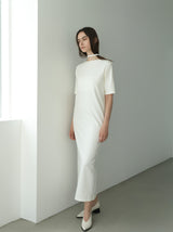liry choker dress -white-