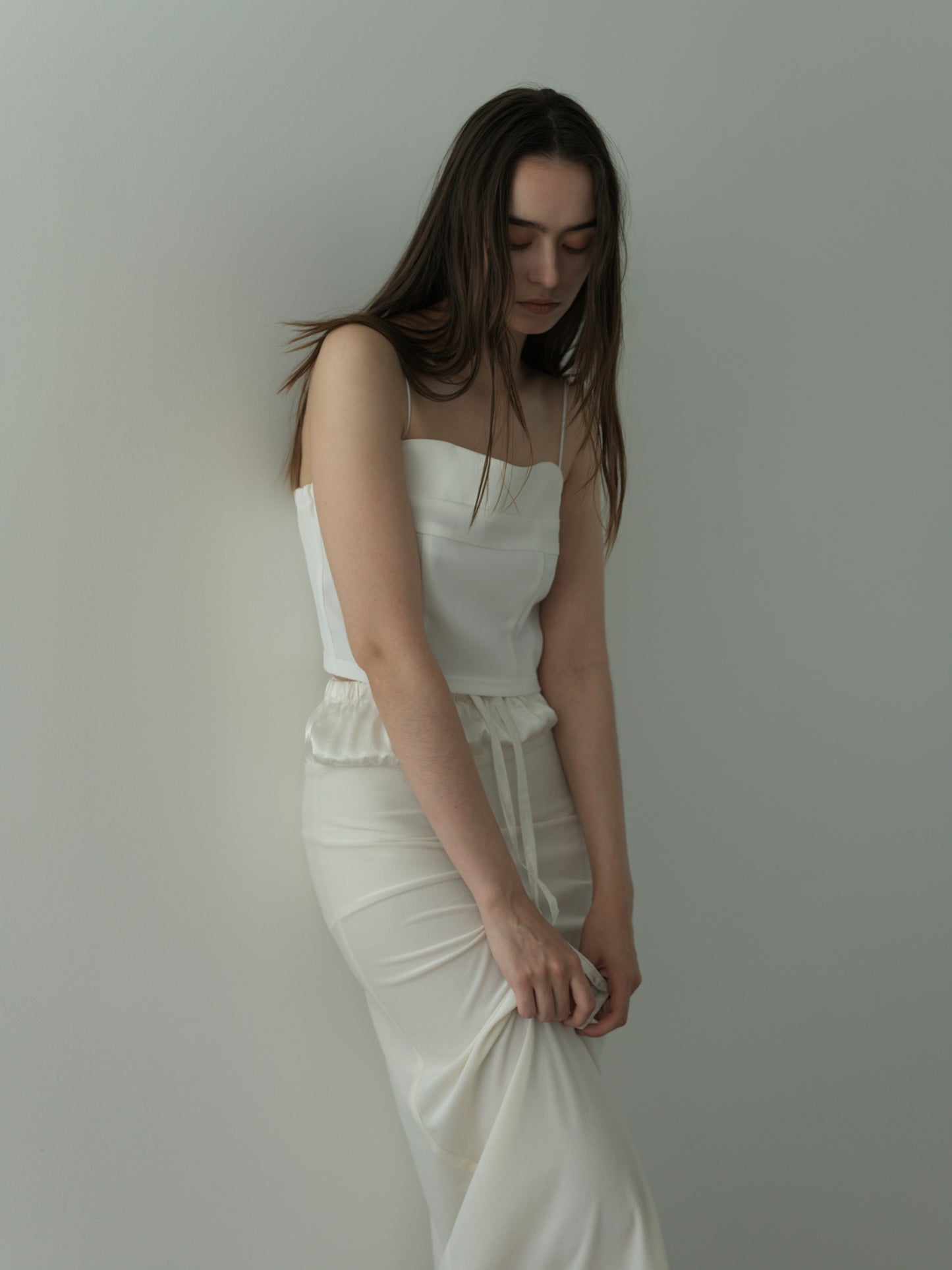 bustier camisole -white-