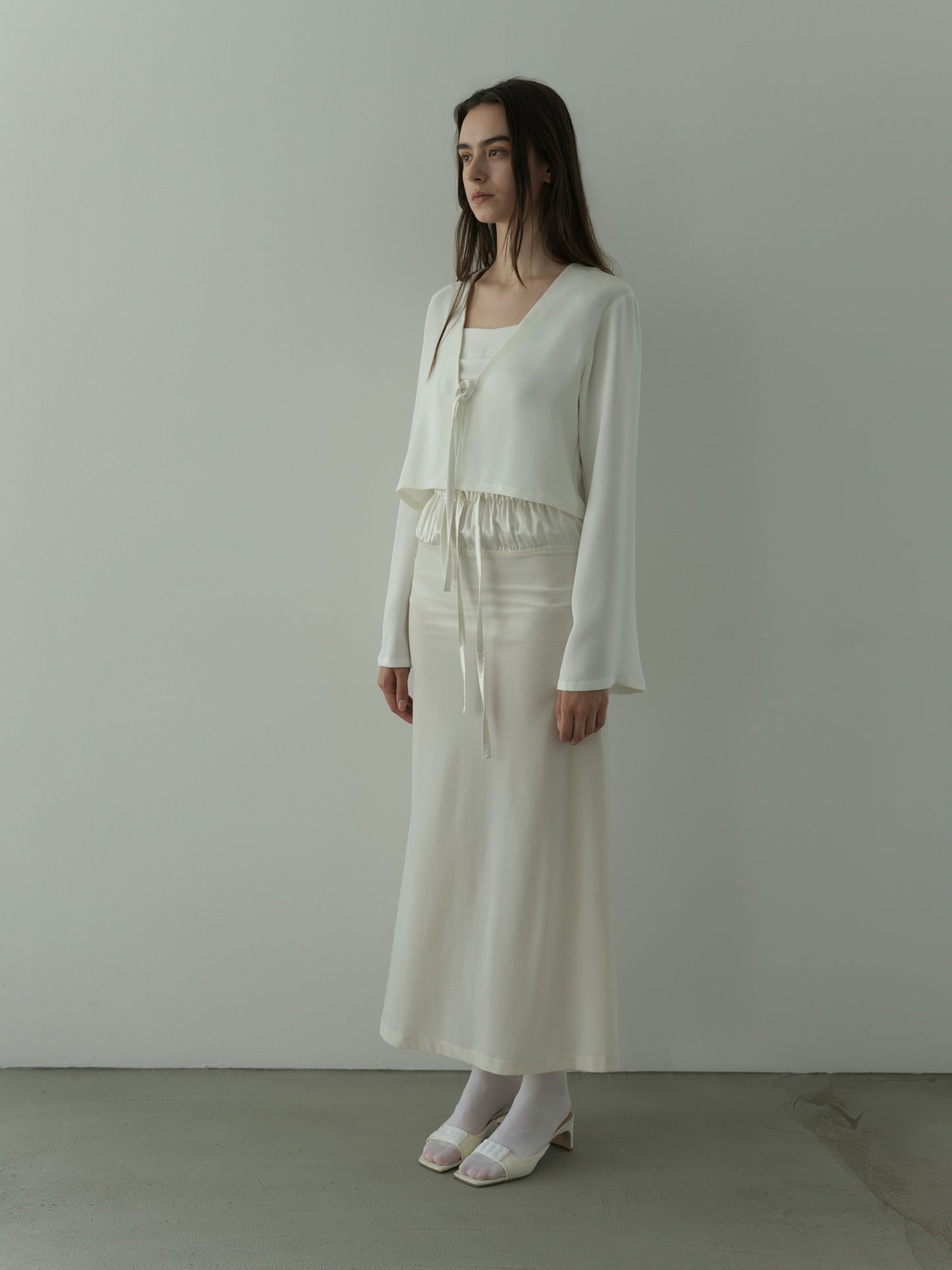 2way vareuse blouse -white-