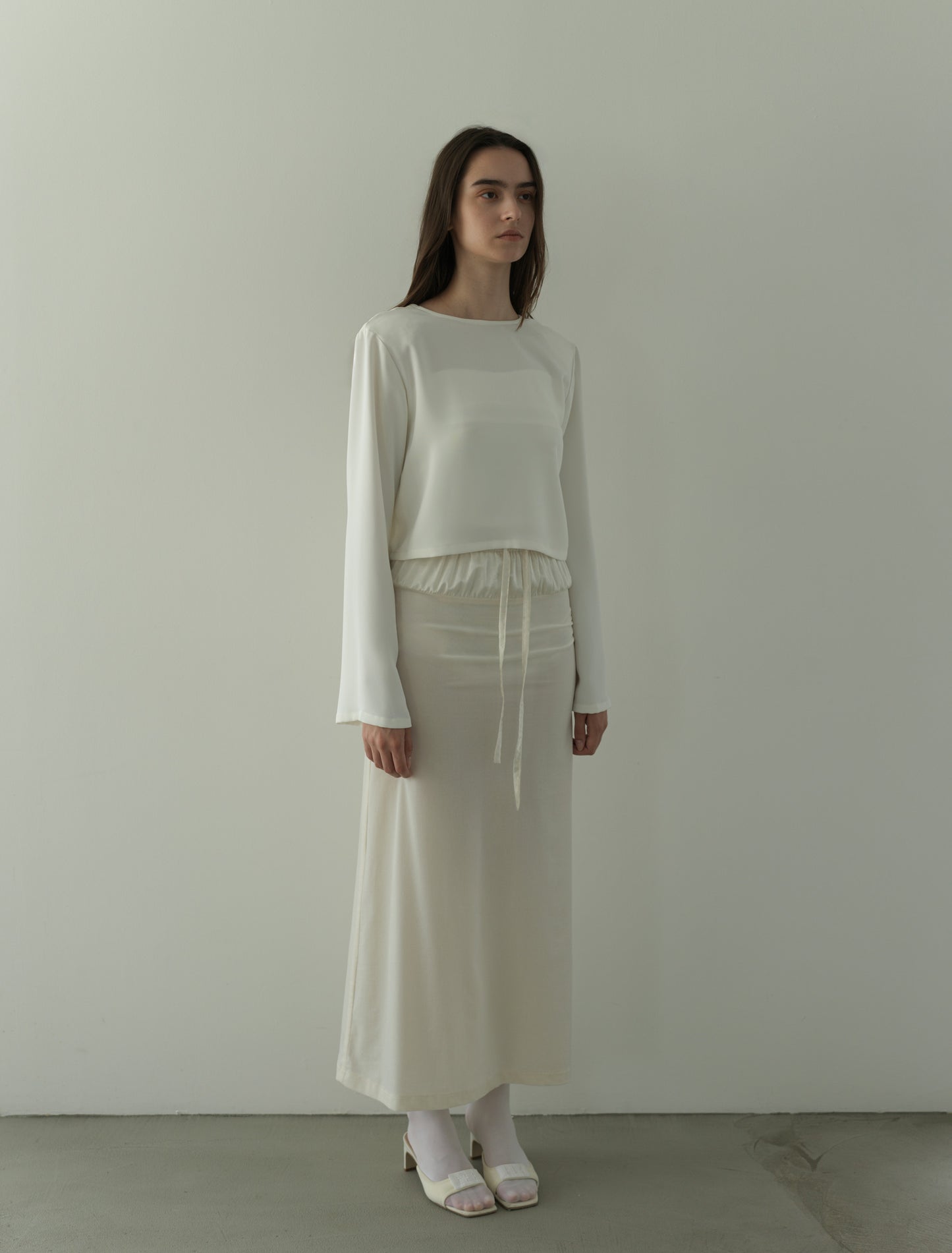 2way vareuse blouse -white-