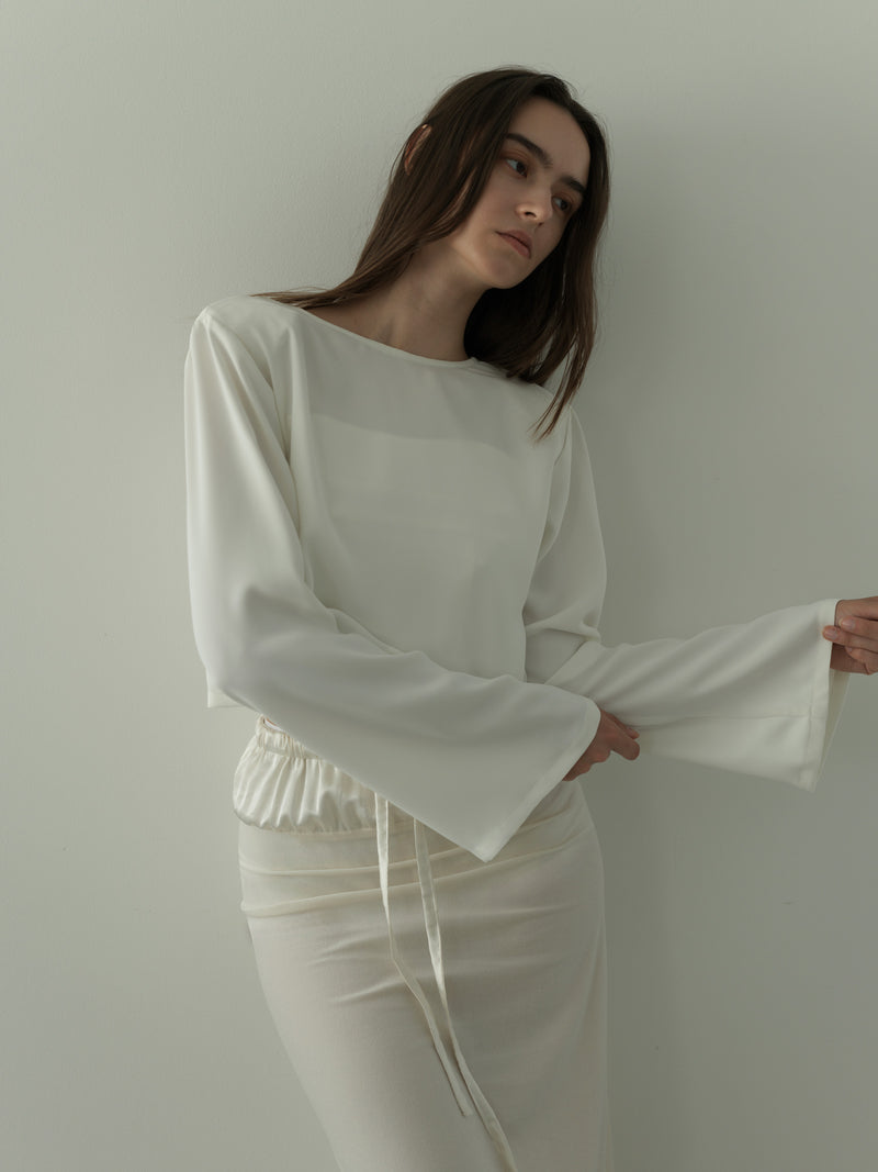 2way vareuse blouse -white-