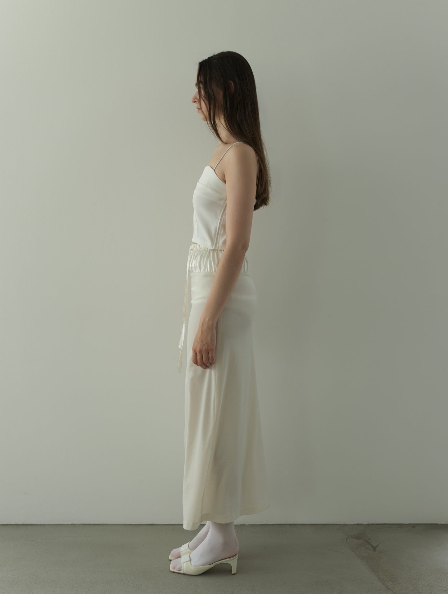 bustier camisole -white-